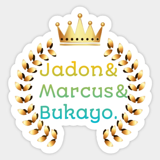 Jadon & Marcus & Bukayo Essential, football, soccer, Team supporter Sticker by BeNumber1